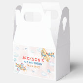 Niedlicher Vintager Retro-Gelbflugzeug 1. Geburtst Geschenkschachtel (Geöffnet)