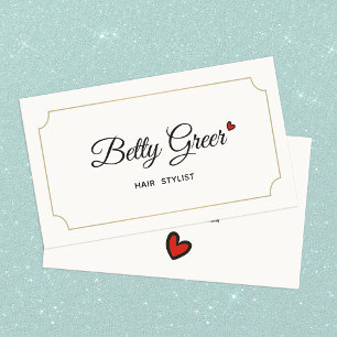 Niedlicher Vintager Retro Herberge Salon Visitenkarte