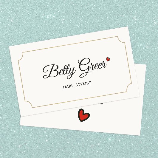 Niedlicher Vintager Retro Herberge Salon Visitenkarte