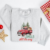 Niedlicher Vintager Rotautoweihnachtsbaum Sweatshirt