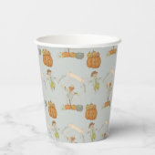 Niedlicher Vintager Schattenhalbmesser Pappbecher (Rückseite)