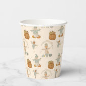 Niedlicher Vintager Schattenhalbmesser Pappbecher (Rückseite)