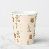 Niedlicher Vintager Schattenhalbmesser Pappbecher (Links)