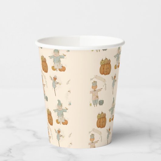 Niedlicher Vintager Schattenhalbmesser Pappbecher (Links)