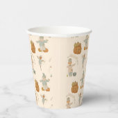 Niedlicher Vintager Schattenhalbmesser Pappbecher (Rechts)