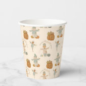 Niedlicher Vintager Schattenhalbmesser Pappbecher (Vorderseite)