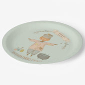 Niedlicher Vintager Schattenhalbmesser Pappteller (Schrägansicht)