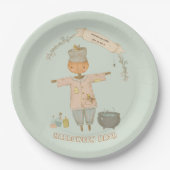 Niedlicher Vintager Schattenhalbmesser Pappteller (Vorderseite)