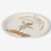 Niedlicher Vintager Schattenhalbmesser Pappteller (Schrägansicht)