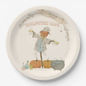 Niedlicher Vintager Schattenhalbmesser Pappteller (Vorderseite)