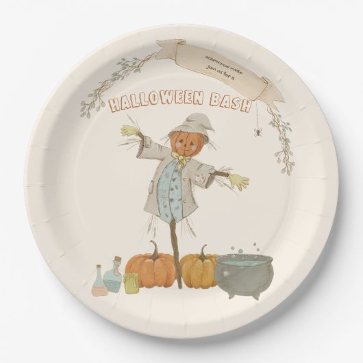 Niedlicher Vintager Schattenhalbmesser Pappteller (Vorderseite)