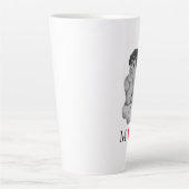 Niedlicher Vintager Schwarz-weißer Cherub Angel Pa Milchtasse (Vorderseite)