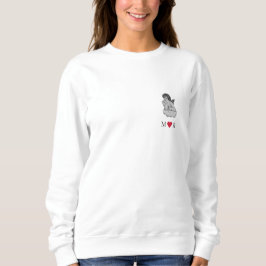 Niedlicher Vintager Schwarz-weißer Cherub Angel Pa Sweatshirt