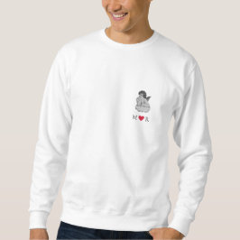 Niedlicher Vintager Schwarz-weißer Cherub Angel Pa Sweatshirt