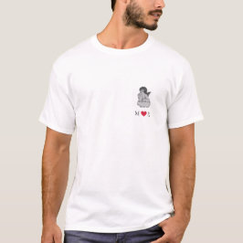 Niedlicher Vintager Schwarz-weißer Cherub Angel Pa T-Shirt