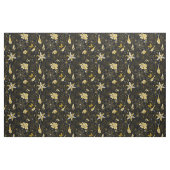 Niedlicher Vintager schwarzer goldfarbener Hinterg Stoff (Fat Quarter (45,7 x 55,9 cm))