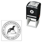 Niedlicher Vintager Sea Otter Zeichn #1 Namensadre Permastempel (Beispiel)