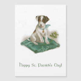 Niedlicher Vintager St. Patrick's Day Beagle Pup Magnetkarte