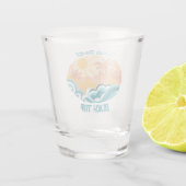 Niedlicher Vintager Strand Wellen Sunshine Blue Su Schnapsglas (Rückseite)