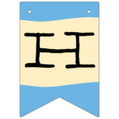 Niedlicher Vintager Teddy Bär Pilot Happy Birthday Wimpelkette (Zweite Fahne)