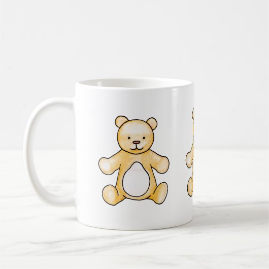 Niedlicher Vintager Teddybär zeichnend Kaffeetasse (Links)