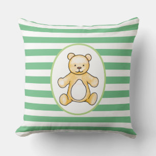 Niedlicher Vintager Teddybär zeichnend Kissen