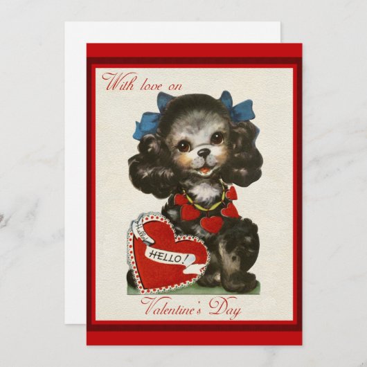 Niedlicher Vintager Valentinstag (Vorne/Hinten)