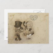 Niedlicher Vintager Valentinstag Postkarte (Vorne/Hinten)