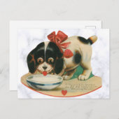 Niedlicher Vintager Valentinstag Postkarte (Vorne/Hinten)