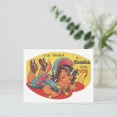 Niedlicher Vintager Valentintumbler Postkarte (Stehend Vorderseite)