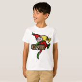 Niedlicher Vintager Weihnachtself mit Süßigkeit T-Shirt (Vorne ganz)