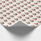 Niedlicher Vintager Weihnachtshut Personalisiert Geschenkpapier (Ecke)