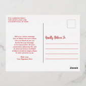 Niedlicher Vintager Weihnachtsmann Folien Feiertagspostkarte (Rückseite)