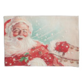 Niedlicher Vintager Weihnachtsmann Kissenbezug (Vorderseite)