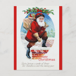 Niedlicher Vintager WeihnachtsWeihnachtsWeihnachts Postkarte