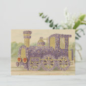 Niedlicher Vintager Zug Feiertagskarte (Stehend Vorderseite)