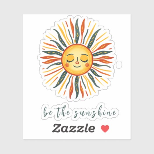 Niedlicher Vinyl "Be the Sunshine" Aufkleber (Blatt)