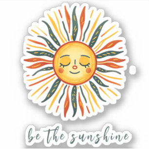 Niedlicher Vinyl "Be the Sunshine" Aufkleber