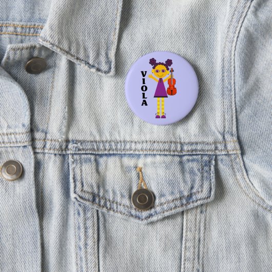 Niedlicher Viola-Mädchen-Knopf Button (Beispiel)