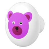 Niedlicher Violettbär Keramikknauf (Rechts)