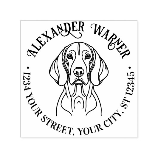 Niedlicher Vizsla Hund Rücksendeadresse Permastempel (Design)