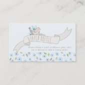 Niedlicher Vogel auf Banner Windelwaschmaschine Ki Begleitkarte (Vorderseite)