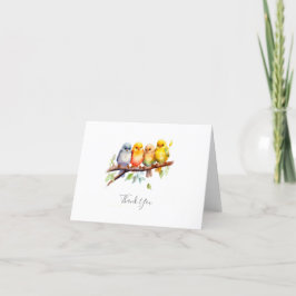 Niedlicher Vogel auf Bäume Branch Babydusche Dankeskarte