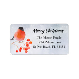 Niedlicher Vogel auf der Rücksendeadresse für eine Adressaufkleber