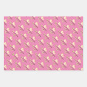 Niedlicher Vogel auf einem Zweig, der Papierblätte Geschenkpapier Set (Vorderseite)