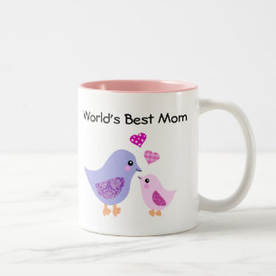 Niedlicher Vogel der besten Mammas der Welt u. Zweifarbige Tasse