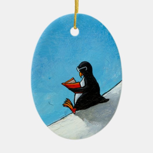 Niedlicher Vogel des Penguinkunst-Spaßes im Keramikornament (Vorne)