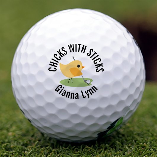 Niedlicher Vogel Golf Mit Monogramm Golfball