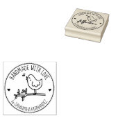 Niedlicher Vogel-Handgriff mit Liebe, Gummistempel (Stempel)