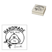 Niedlicher Vogel Handmade with Liebe by (individue Gummistempel (Stempel)